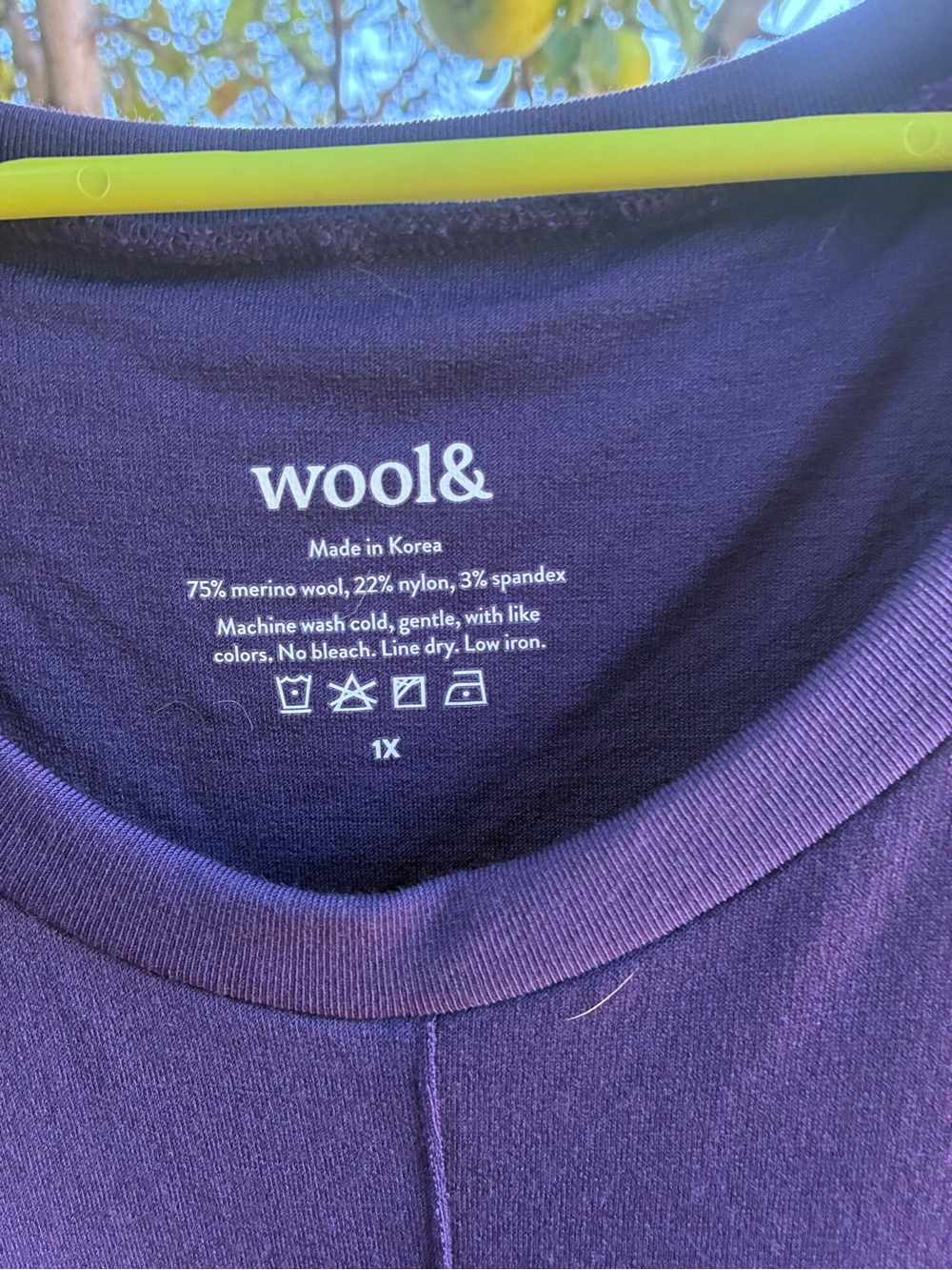 Wool& Deep Purple Women's Relaxed Pocket Tee tunic - Picture 2 of 5